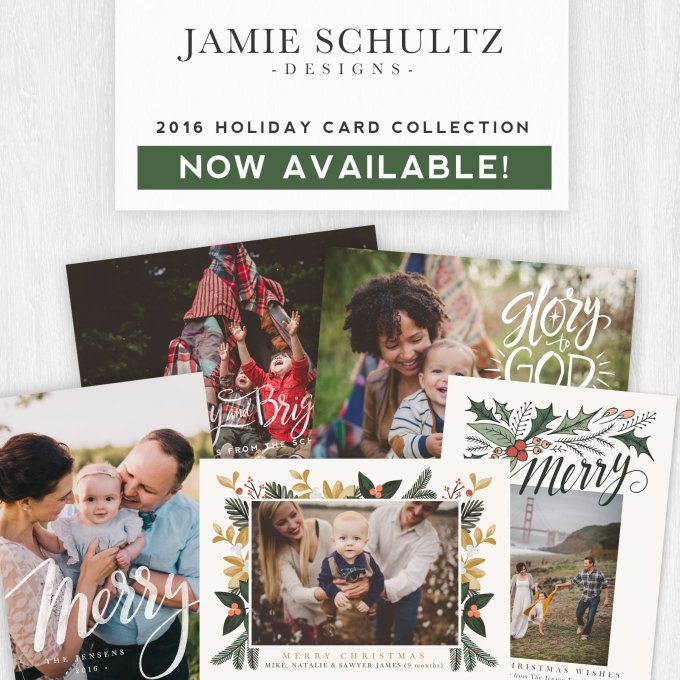 2016 Christmas Card Templates by Jamie Schultz Designs