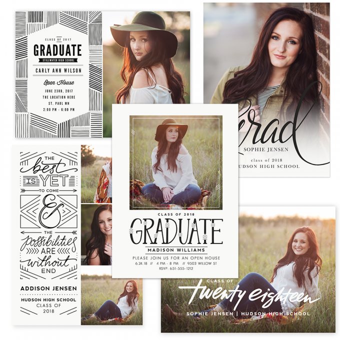 Hipster Graduation Card Templates by Jamie Schultz Designs