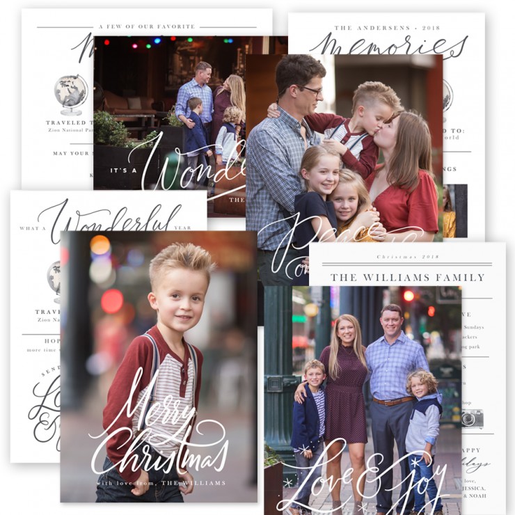 Wonderful Year Photoshop Card Templates by Jamie Schultz Designs