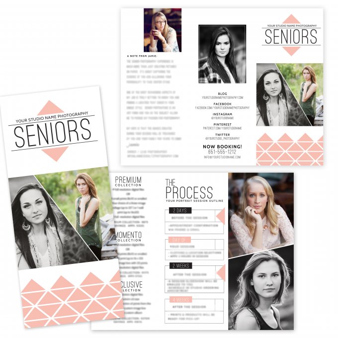 Geo Glam Senior Session Brochure