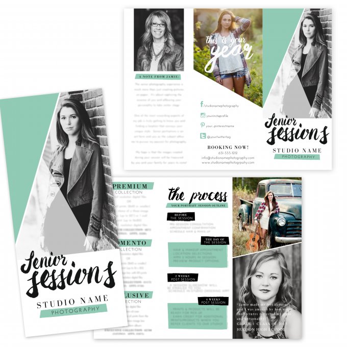 Senior Session Brochure Template by Jamie Schultz Designs