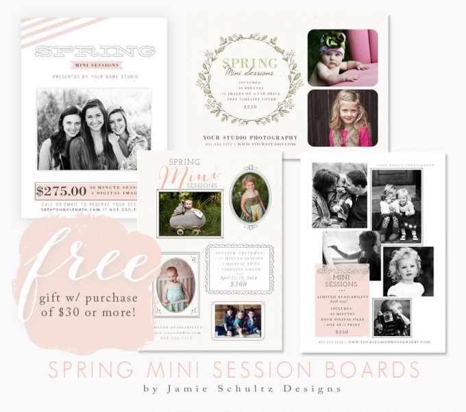 Spring Marketing Board Templates by Jamie Schultz Designs