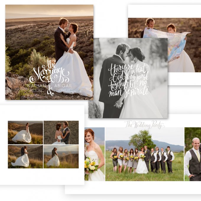 The Hand Lettered Wedding Album template by Jamie Schultz Designs