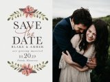 Boho Botanical Save the Date Cards